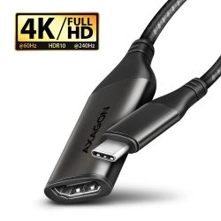 AXAGON RVC-HI2M USB-C -> HDMI 2.0 adapter 4K/60Hz Aluminum 0, 25m cable Black