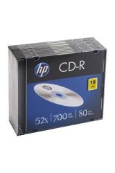 HP CD-R 80 52x slim tok 10db/cs (10-es cmke)