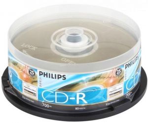 Philips CD-R 80 52x 25db/henger nyomtathat (25-s cmke)