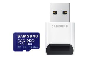 Samsung 256GB microSDXC Pro Plus Class10 U3 A2 V30 adapter nlkl