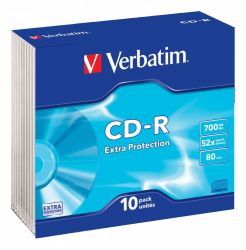 Verbatim DataLife CD-R 80 52x slim tok 10db/cs (10-es cmke)
