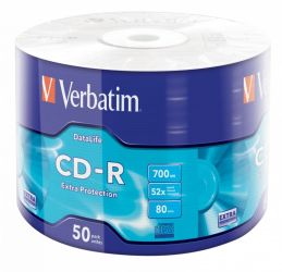 Verbatim DataLife CD-R 80 52x zsugor csomagols 50db/cs (50-es cmke)